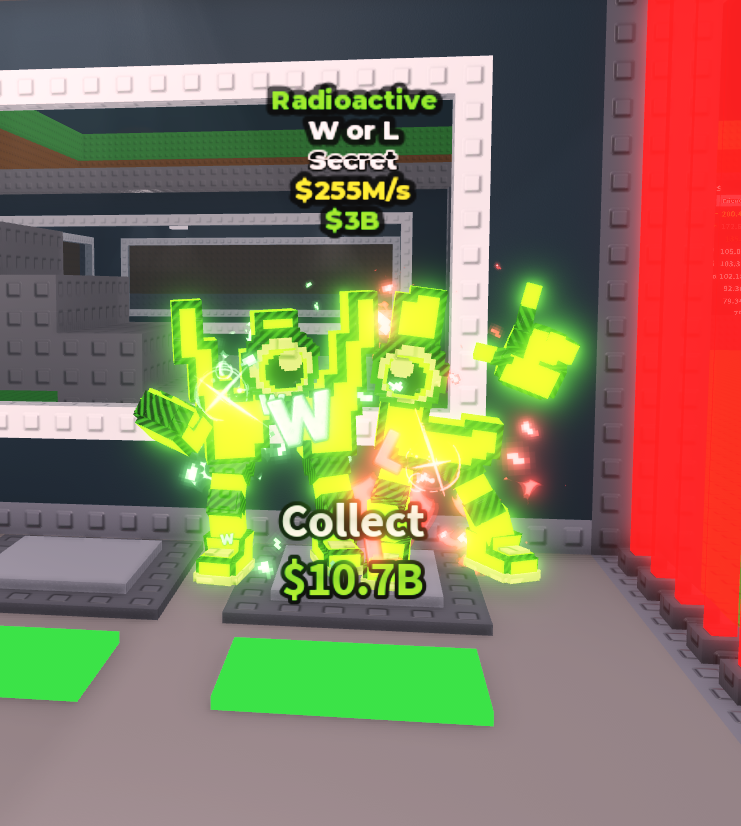 255M/s Radioactive W or L
