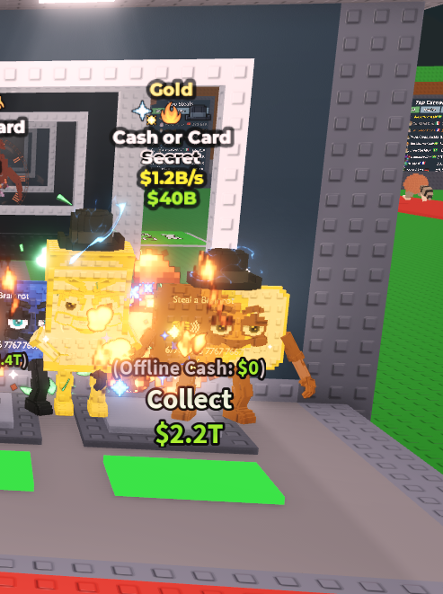 1.2B/s Gold Cash or Card