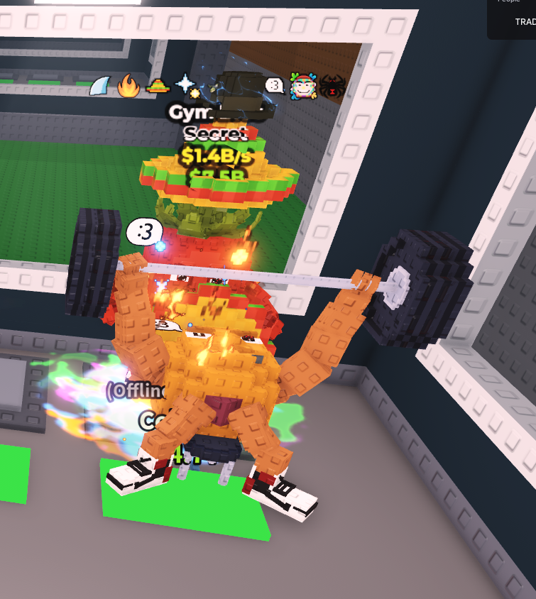 1.4B/s Gym Bros (stacked with traits)