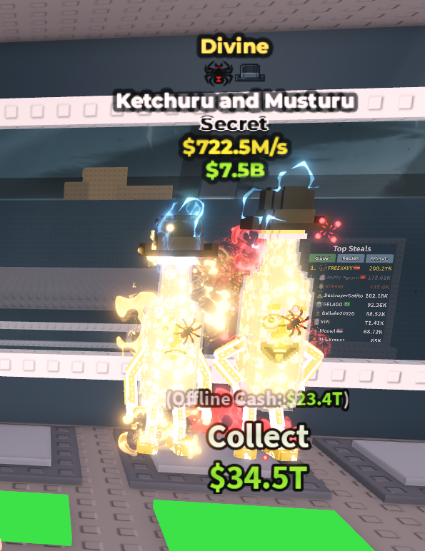 722.5M/s Divine Ketchuru and Musturu (hat/spider) traits